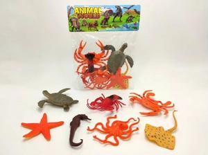 7 marine animals octopus, sea turtle 7-piece set