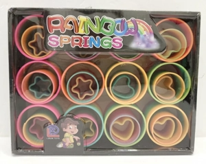 Three-in-one small irregular rainbow rings