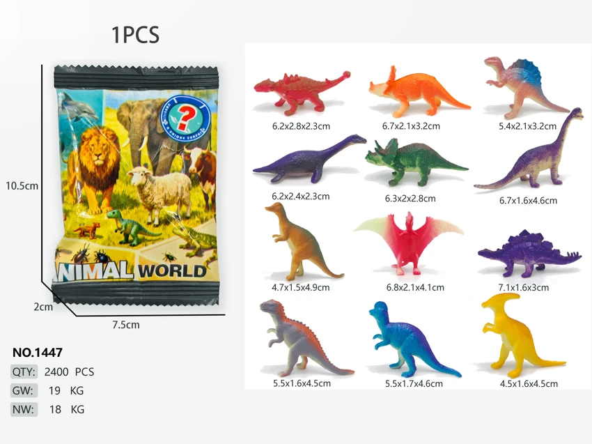 Colorful dinosaurs (12 mixed)