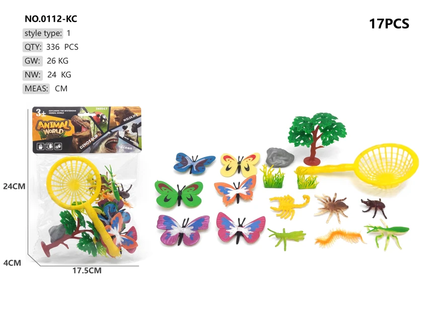 6 butterflies and 6 insect observation scenes