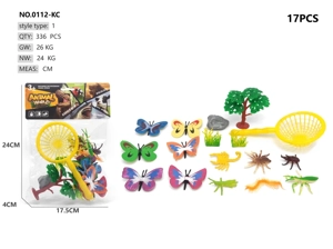 6 butterflies and 6 insect observation scenes