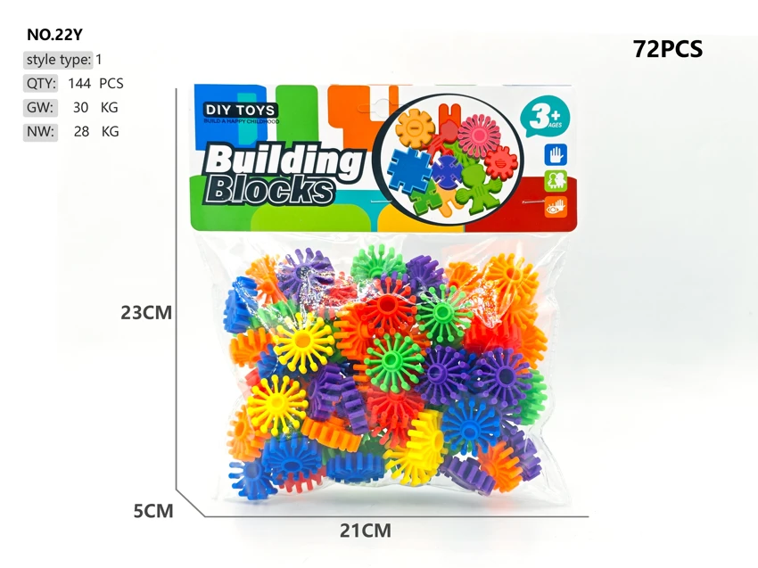 Three-dimensional snowflakes 72pcs