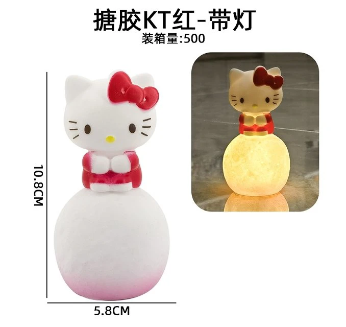 Enamel Hello Kitty Red - with Light Whole Piece