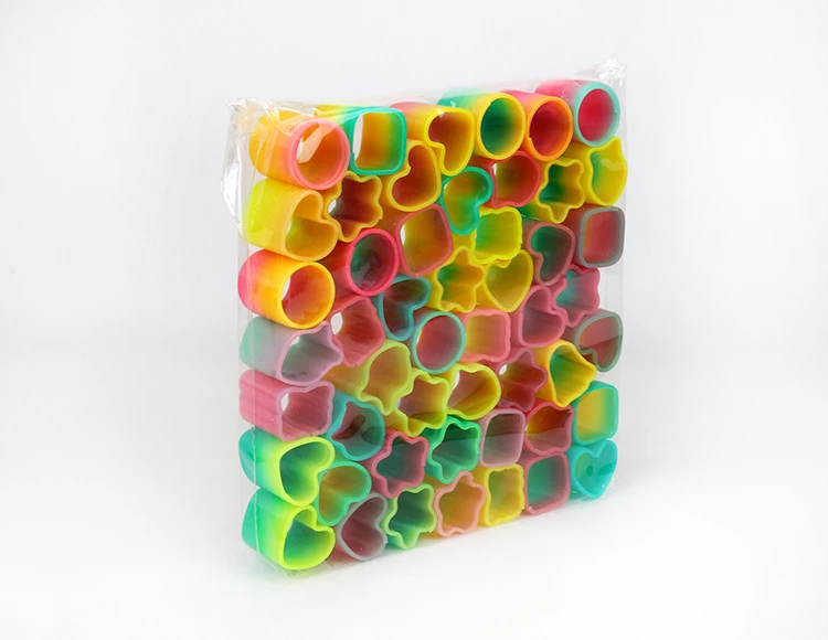 50 special-shaped rainbow rings