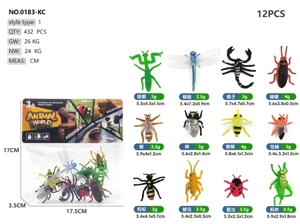 Solid PVC Insects 12pcs