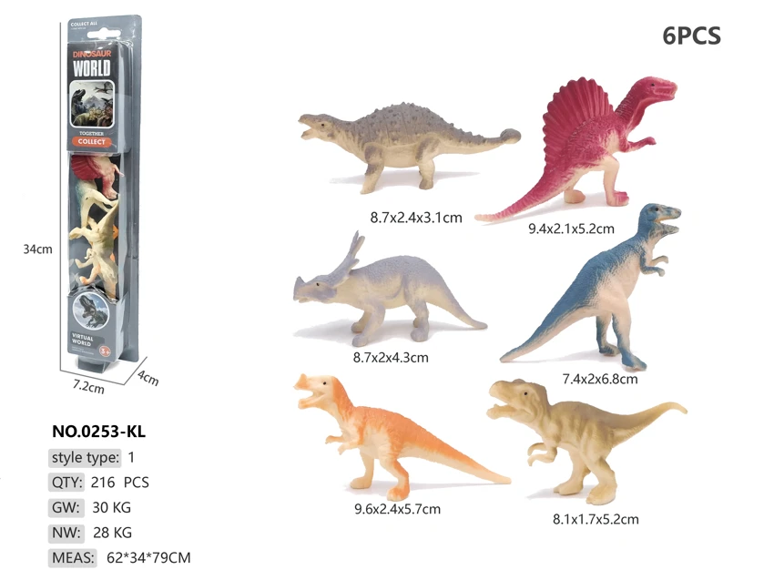6 Dinosaur B Pegboards