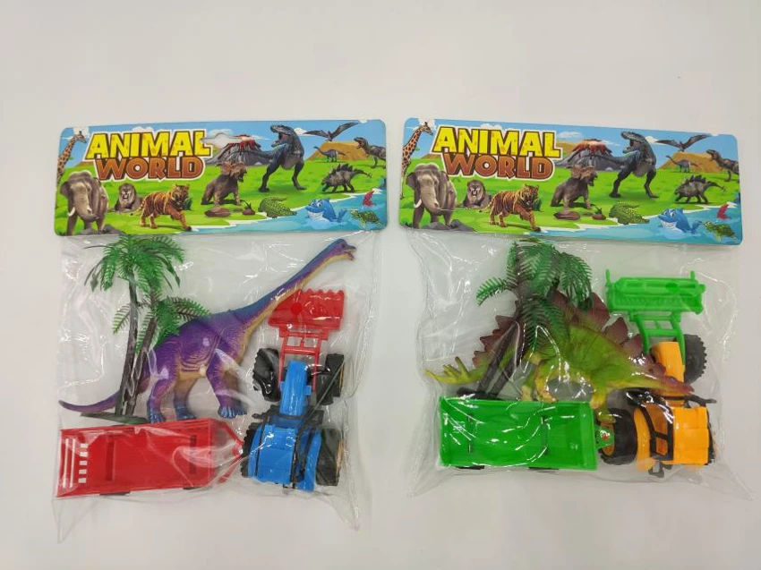 Dinosaur farmer vehicle set