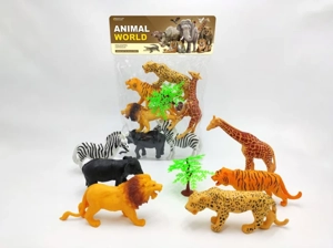 6 wild animals 7-piece set (including accessories)