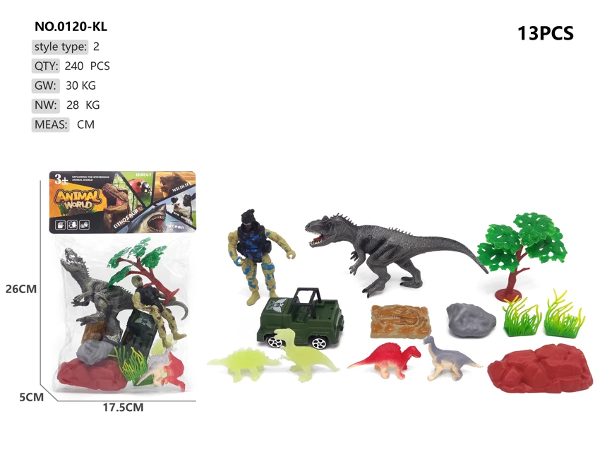 5 Dinosaur Characters Car Scene