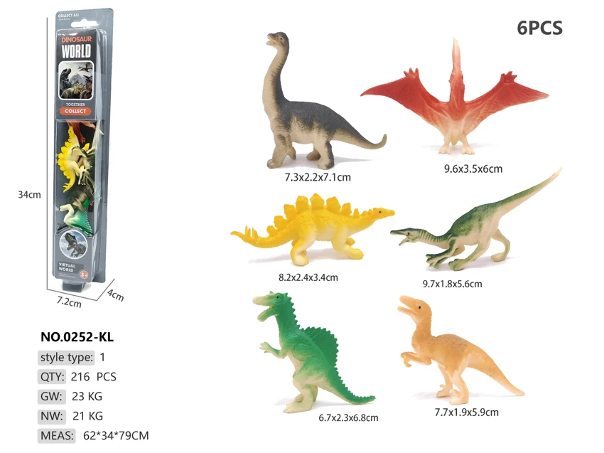 6 Dinosaur A Pegboards