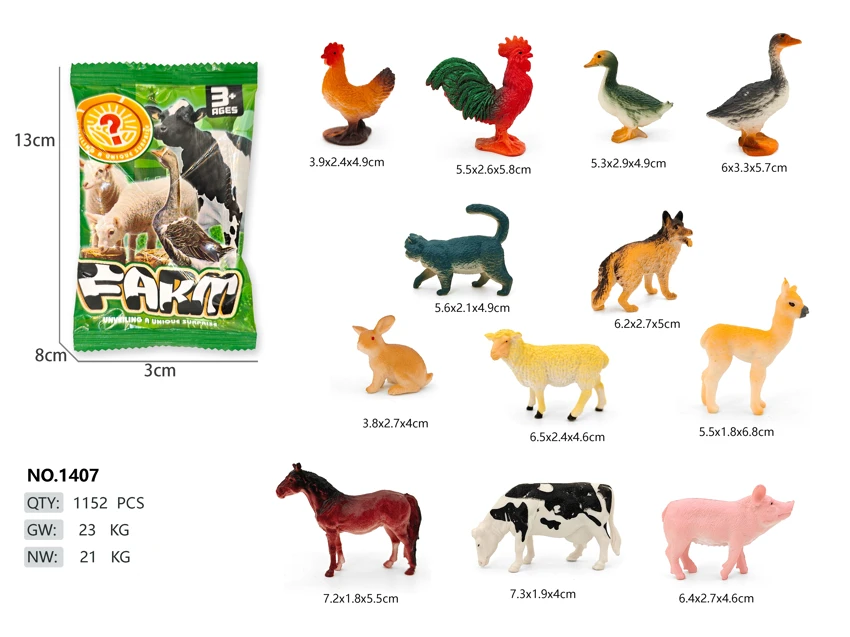 Solid Model Farm Animal Blind Bag