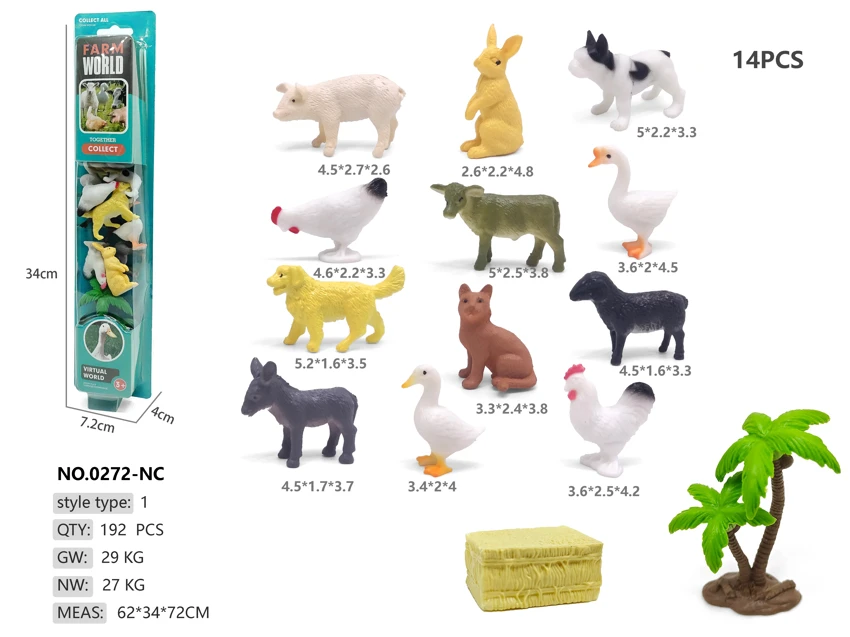 12 Farm Animal C Peg Boards