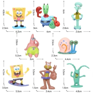 Solid SpongeBob 8-Piece Figurine Set