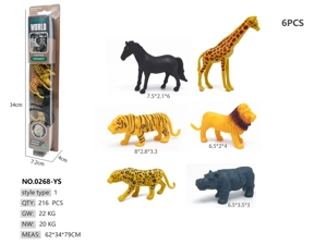 6 Wild Animal Peg Boards