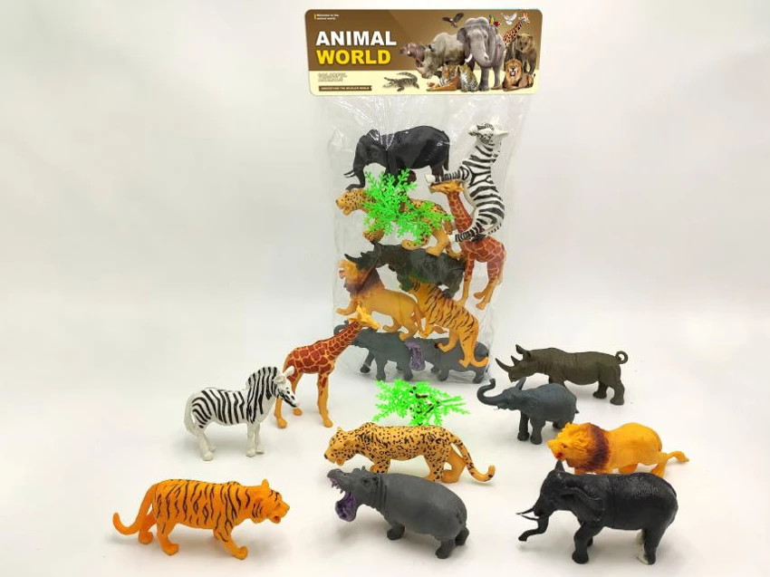 9 wild animals 10-piece set (including accessories)