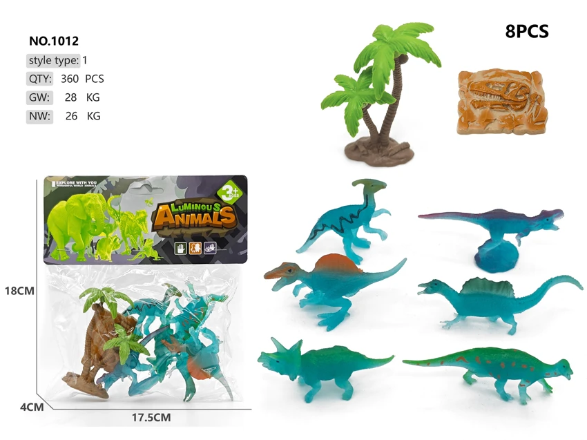 12 Glowing Dinosaurs Tyrannosaurus Blue