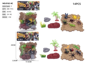 Solid PVC Insect Scene 14pcs