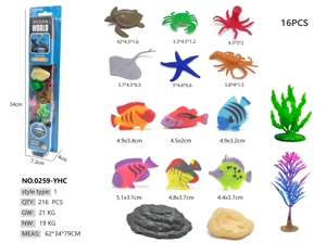 6 Sea Fish 6 Animal Peg Boards