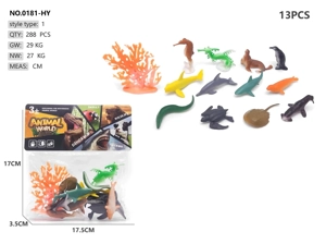 Solid PVC Ocean Animals 13pcs