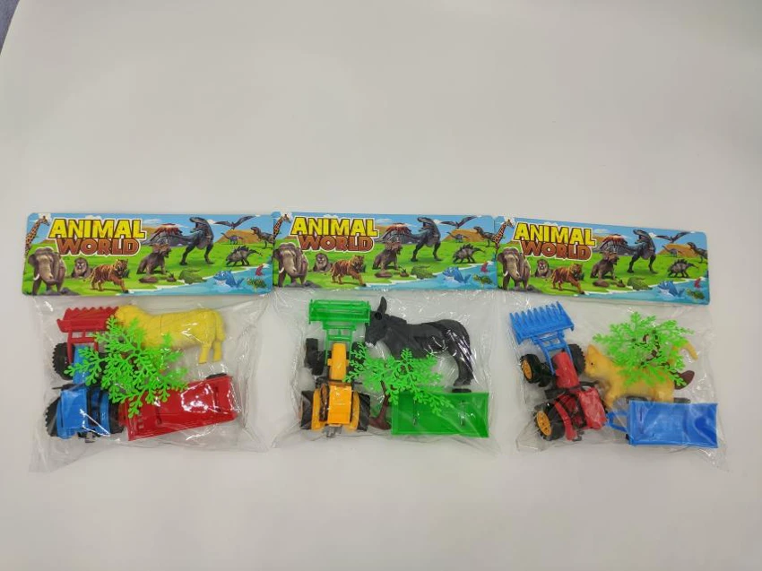 Cat, Donkey, Sheep Farmer Cart Set