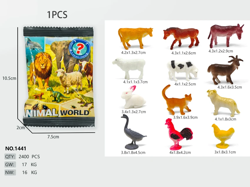 Farm Animals (12 mixed pieces)