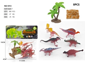 12 Glowing Dinosaurs Dilophosaurus Red