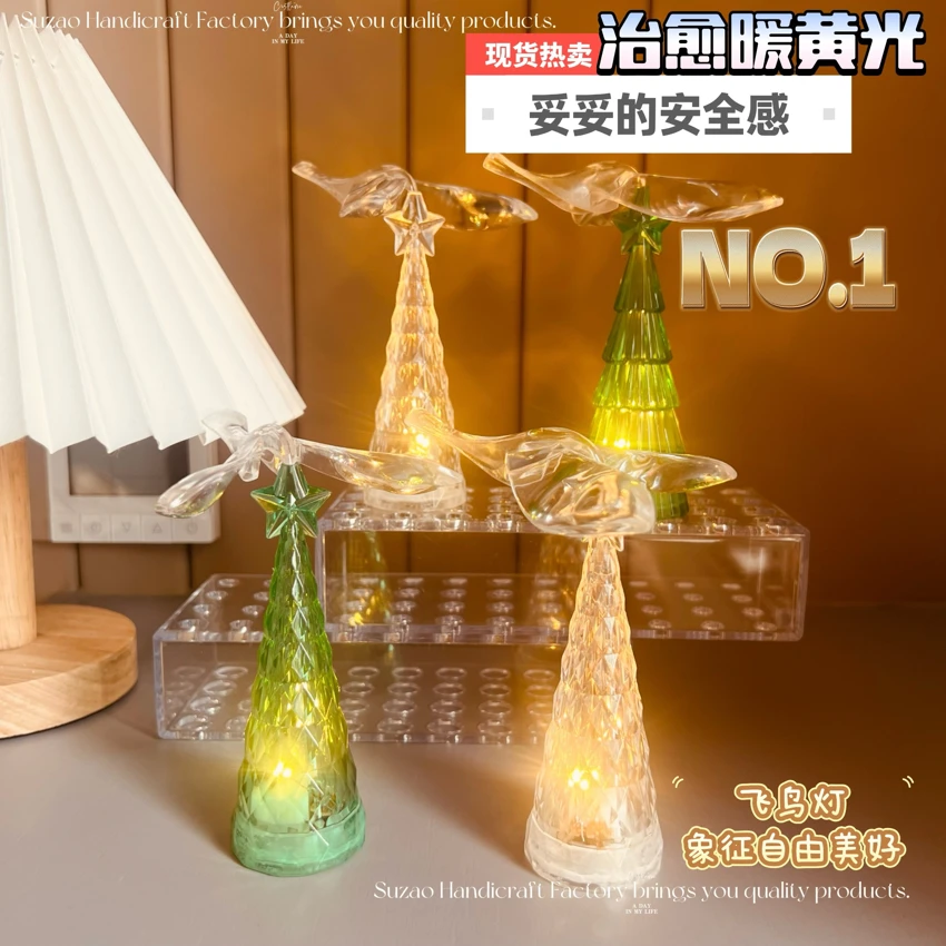 Bird Lamp Small Night Light Bedroom Bedside Lamp Desktop Ornament Small Table Lamp Atmosphere Light
