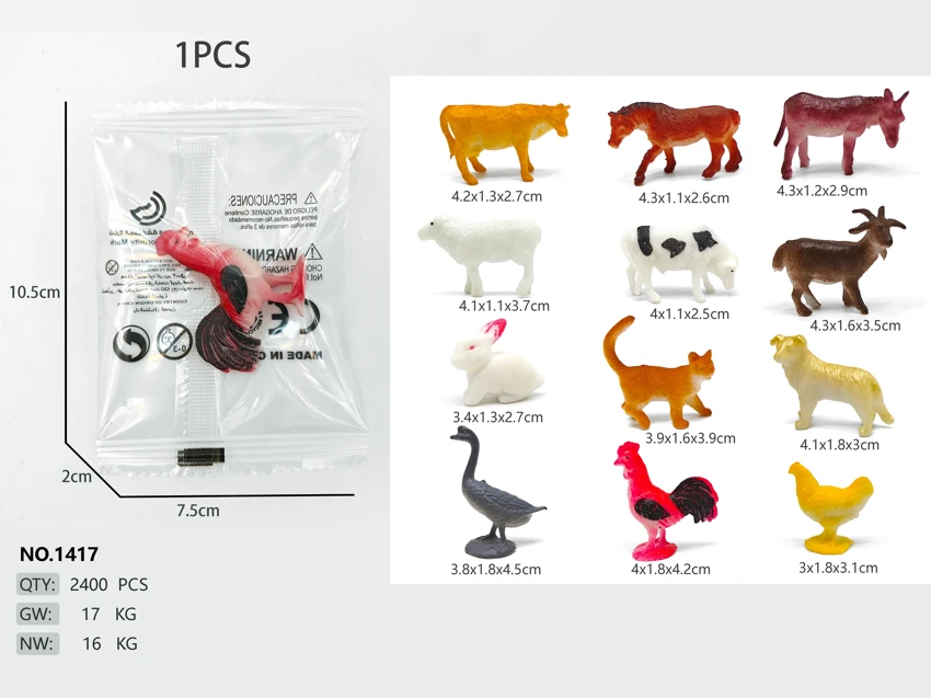 Farm Animals (12 mixed pieces)