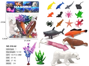 5 pieces: 12 small ocean animals