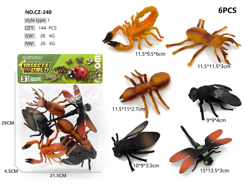 6 insect models, ant