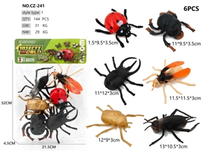 6 insect models, beetle