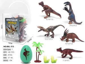 5 dinosaurs with dinosaur eggs in a bucket (China)