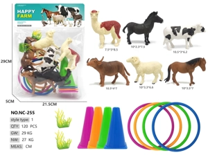 6 Farm Animal Ring Toss