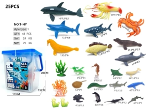 Marine Animal Bucket Set 25pcs