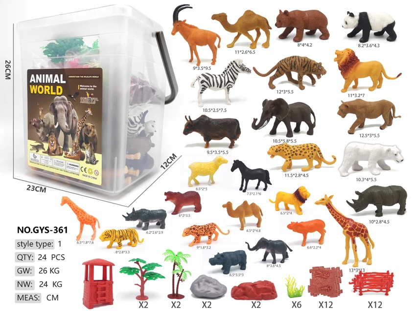Extra Large Bucket 26 Wild Animals 39 Accessories