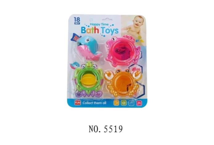 Ocean Bath Stacking Cups Set Four Colors