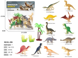 Solid 12 painted dinosaurs