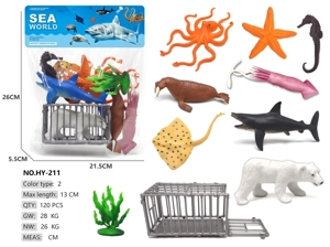8 Marine Animals Cage Scene