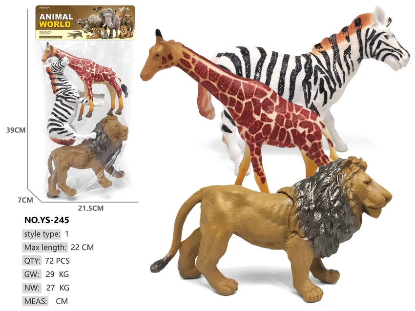 3 Extra Large Lion Zebra Giraffe