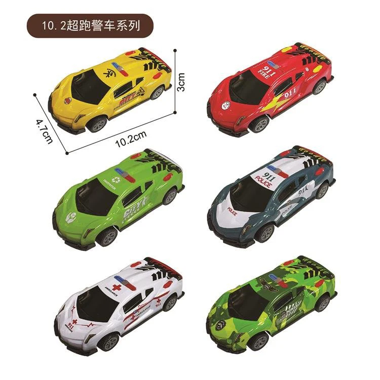 10.2cm Metal Pull-Back Police Car