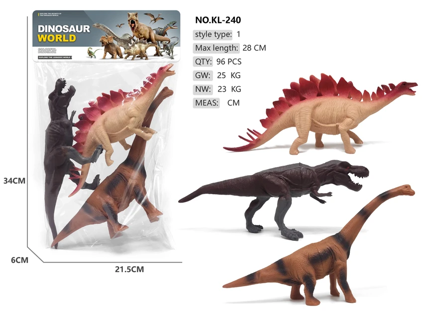 3 extra-large realistic dinosaurs