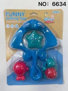 Flat Fish Pond Rubber Sea Lion Turtle Starfish 4-Piece Set