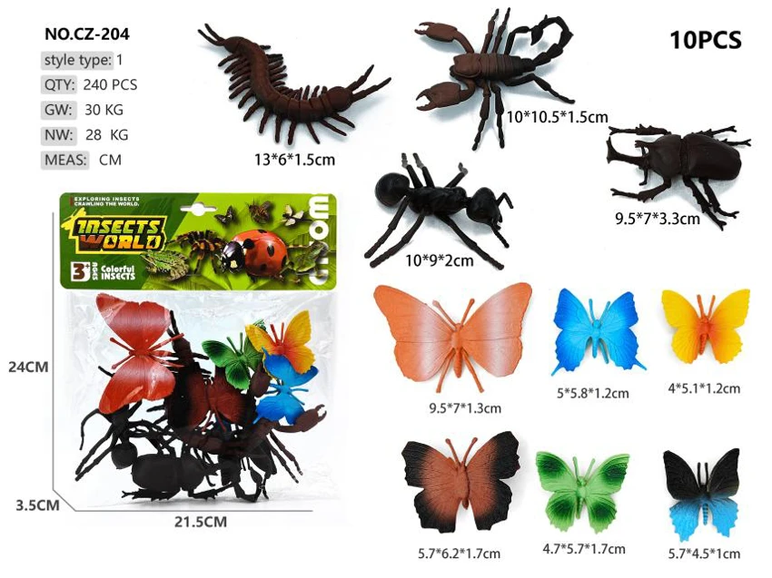 4 insects 6 butterflies