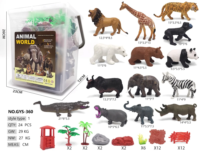 Extra Large Bucket 14 Wild Animals 39 Accessories