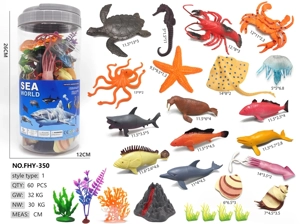 Large Round Bucket 18 Marine Animals