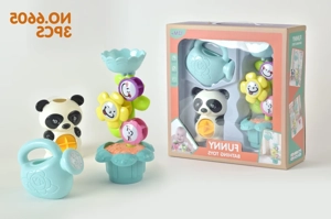 Bath Water Sprinkler Flower Panda Set