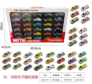 30 Metal Pull-Back Cars Sports Car Version