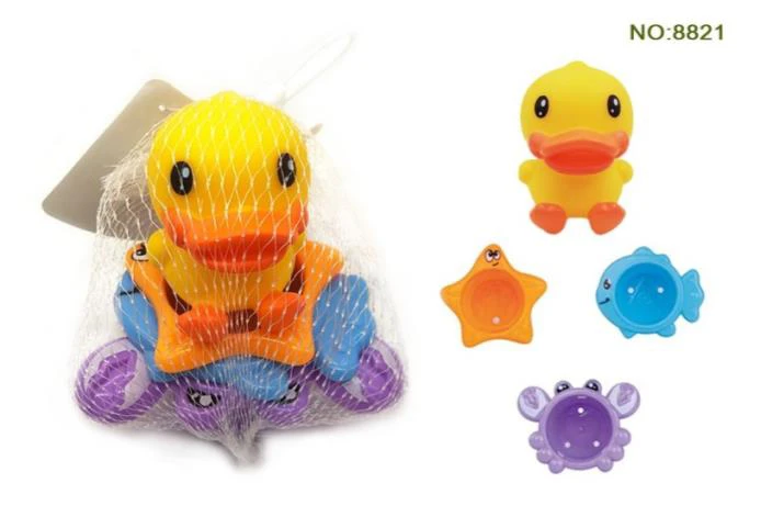 Ocean Bath Stacking Cups Pond Duck 4-Piece Set