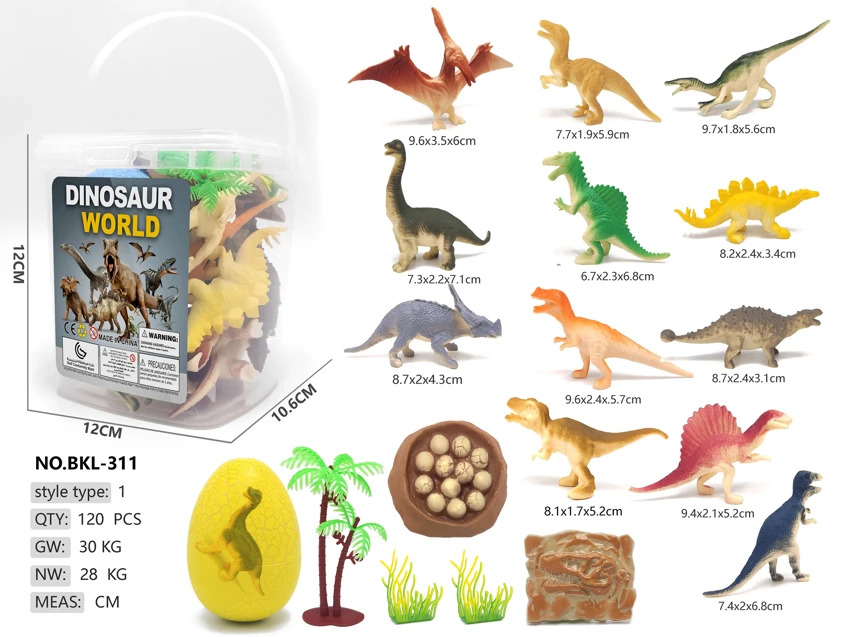 12 dinosaurs in a bucket (China)