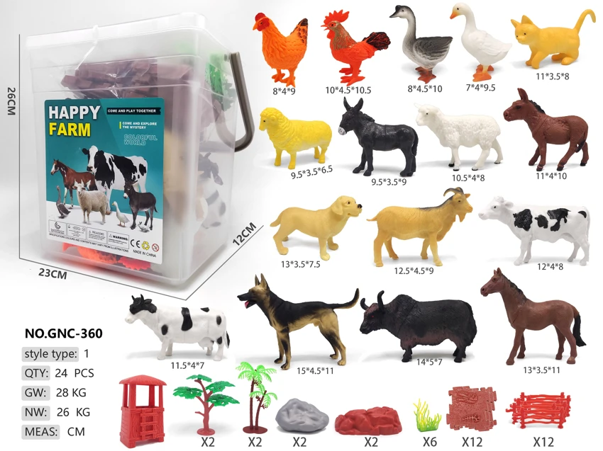 Extra Large Bucket 16 Farm Animals 39 Accessories